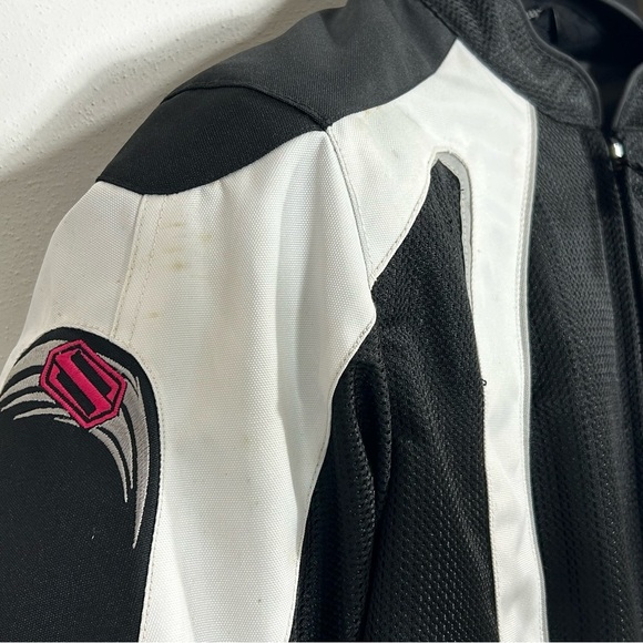 SHIFT Women’s Black and White Padded Motorcycle Jacket Size Large - Picture 2 of 16